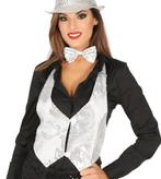 Glitter Gilet Zilver Dames, Verzenden, Nieuw