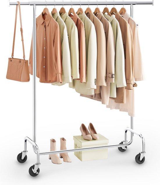 2dekans | ODADDY® Kledingrek op Wieltjes - Garderoberek -, Huis en Inrichting, Kasten | Dressoirs, Ophalen of Verzenden