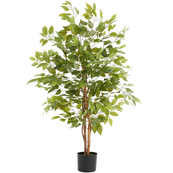 tectake Kunst ficusboom Fida, realistische textuur - 120 cm, Huis en Inrichting, Kamerplanten, Verzenden