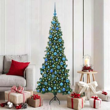 vidaXL Hoek Kunstkerstboom met 300 LED Groen 180 cm PVC en beschikbaar voor biedingen