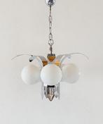 Plafondlamp - Verchroomd metaal, kristal - Vintage lamp uit