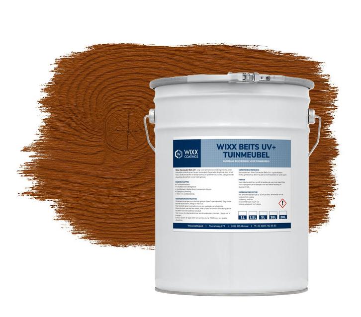 Wixx Tuinmeubelbeits UV+ Donker Eiken 10L, Doe-het-zelf en Bouw, Verf, Beits en Lak, Nieuw, Verzenden