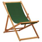 vidaXL Chaise pliable de plage bois deucalyptus et, Jardin & Terrasse, Neuf, Verzenden