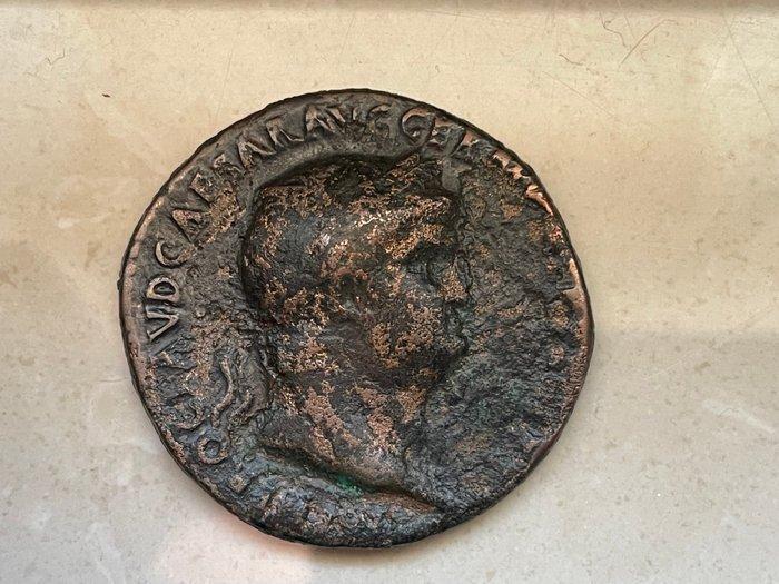 Romeinse Rijk. Nero (54-68 n.Chr.). Sesterzio - Roma -, Postzegels en Munten, Munten | Europa | Niet-Euromunten