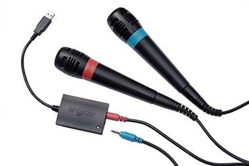 2x Originele Singstar Microfoon Wired PS2, PS3, Games en Spelcomputers, Spelcomputers | Sony PlayStation 2, Zo goed als nieuw