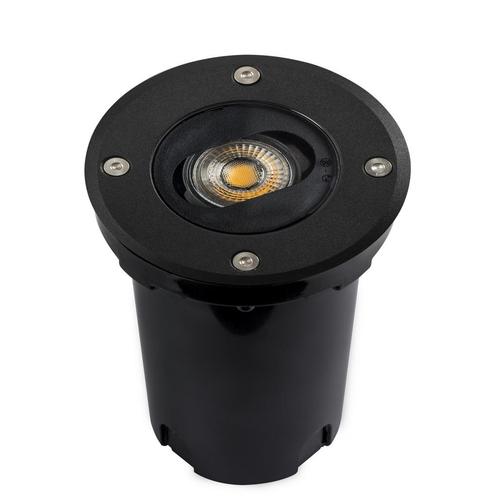 Grondspots Richtbare Grondspot Ø12 Rond RVS met Lichtsensor, Tuin en Terras, Buitenverlichting, Minder dan 50 watt, Nieuw, Aluminium