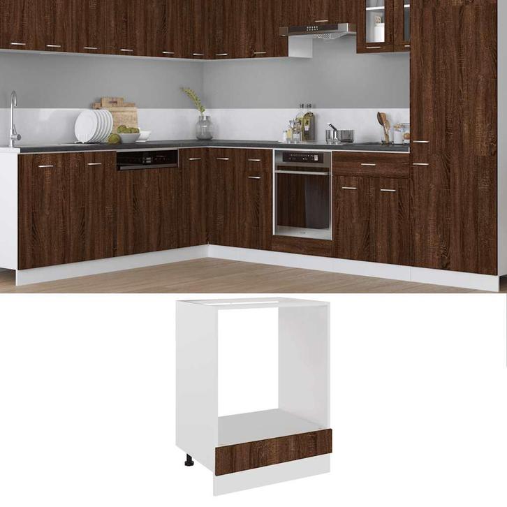 vidaXL Ovenkast Lyon 60x46x81,5 cm bewerkt hout bruin, Huis en Inrichting, Kasten | Overige, Nieuw, Verzenden
