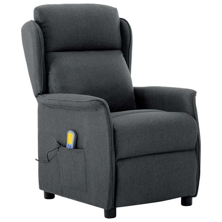 vidaXL Massagestoel met kussen Donkergrijs 67.5 x 93.5 x, Huis en Inrichting, Stoelen, Nieuw, Verzenden
