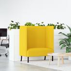 vidaXL Hoge Rug Sofa Lichtgeel 109x56x121 cm Stof, Huis en Inrichting, Verzenden, Nieuw