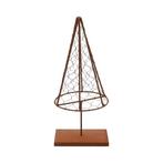 Frame kerstboom/gnome kerstmuts op voet – rusty met gaas 33, Nieuw