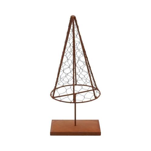 Frame kerstboom/gnome kerstmuts op voet – rusty met gaas 33, Hobby en Vrije tijd, Knutselen, Nieuw
