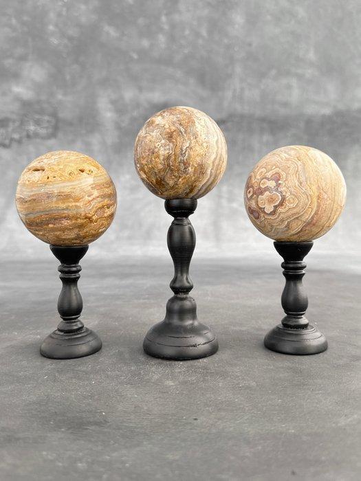 Ensemble merveilleux de 3 agates dentelle, sans prix de, Antiquités & Art, Art | Objets design