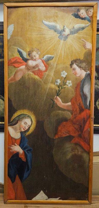 German School (XVIII) - Verkündigung - NO RESERVE, Antiek en Kunst, Kunst | Schilderijen | Klassiek