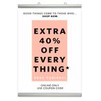 Posterklem Zilver 210 mm, Verzenden