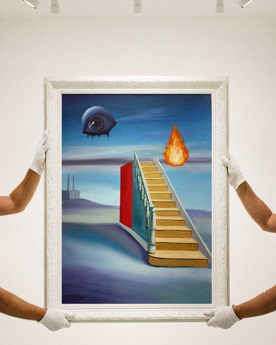 E. García - El ojo y el enigma XL (no reserve), Antiquités & Art, Art | Peinture | Moderne