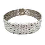 Zonder Minimumprijs - Armband Zilver - Geweven Geometrisch, Nieuw