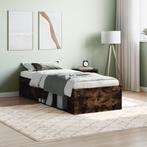 vidaXL Cadre de lit chêne fumé 75x190 cm petit simple, Maison & Meubles, Chambre à coucher | Lits, Neuf, Verzenden