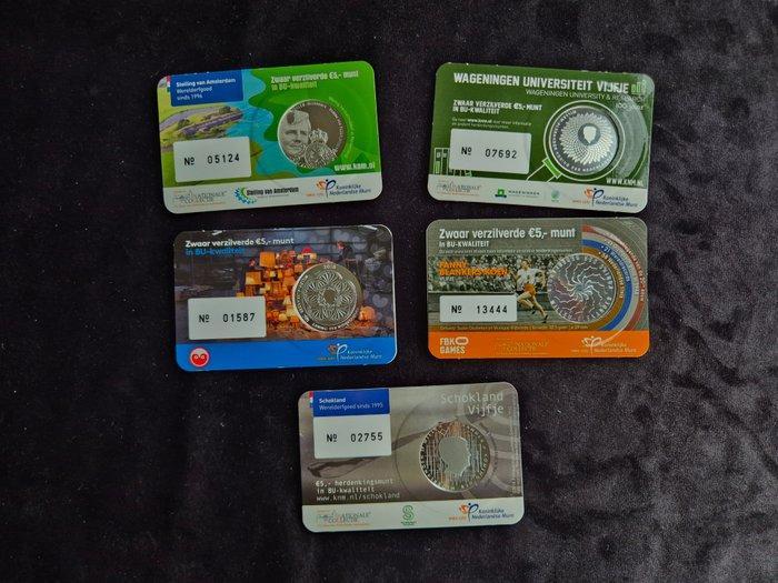 Nederland. 5 Euro 2017/2018 (5 stuks) (Zonder Minimumprijs), Postzegels en Munten, Munten | Europa | Euromunten