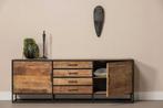 Dressoir Mangohout Lowen 210 cm, Huis en Inrichting, Kasten | Dressoirs, Verzenden, Nieuw