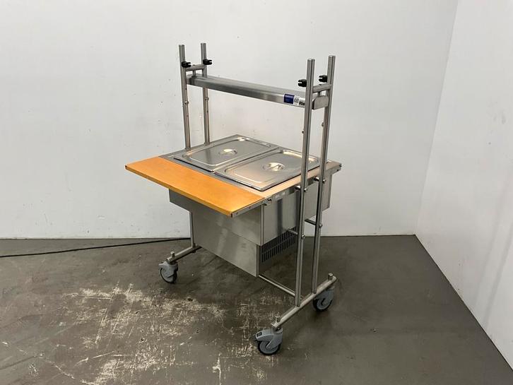 RVS Gekoeld mobiel buffetmeubel - Deltahoreca, Zakelijke goederen, Horeca | Keukenapparatuur, Gebruikt, Verzenden