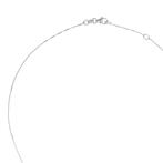 Ketting met hanger - 18 karaat Witgoud - 0.76ct. tw. Saffier