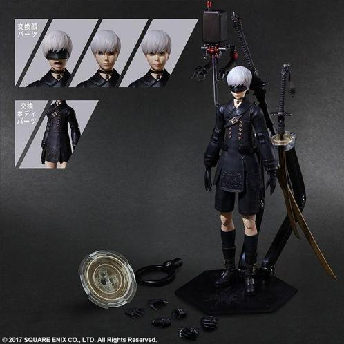 Square Enix NieR Automata Play Arts Figure-Kai Kai 9S (YoRHa, Verzamelen, Poppetjes en Figuurtjes, Ophalen of Verzenden