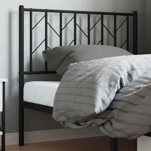 vidaXL Tête de lit métal noir 90 cm, Maison & Meubles, Chambre à coucher | Lits, Neuf, Envoi