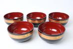 Set van 10 traditionele Japanse lakkenkommen - Hout - Japan