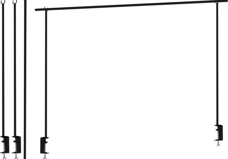Tafelklem 3-delig Staal Zwart Verstelbaar 135-250 cm | Ho..., Tuin en Terras, Overige Tuin en Terras, Nieuw, Verzenden