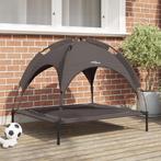 vidaXL Verhoogd Hondenbed met Afneembaar Dak Bruin Staal, Dieren en Toebehoren, Honden-accessoires, Verzenden, Nieuw