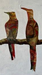 Elena Markiva - Abstract birds on a branch, Antiek en Kunst, Kunst | Schilderijen | Modern