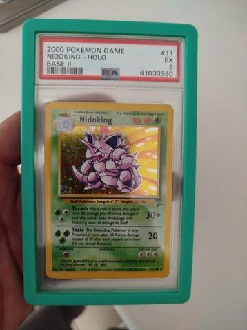 Pokémon - 2 Graded card - Nidoking Holo Base Set 2 PSA 5 & beschikbaar voor biedingen