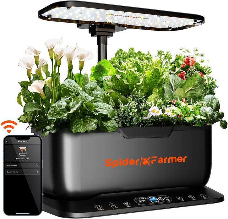 Spider Farmer SmartG12 | 12 Pods Retour Deal 30%, Tuin en Terras, Aarde en Mest, Verzenden