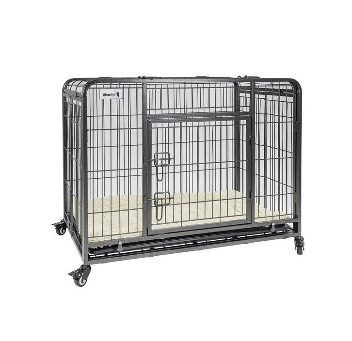 MaxxPet Hondenbench met Plaid - Verrijdbaar - 125x76x81cm, Dieren en Toebehoren, Hondenbenches, Nieuw, Ophalen of Verzenden