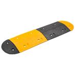 vidaXL Verkeersdrempel 129x32,5x4 rubber geel en zwart, Verzenden, Nieuw