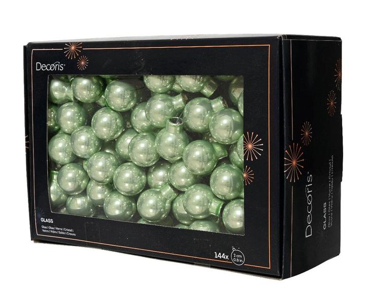 Balletjes op draad 2 cm matcha green glans doos 144 stuks, Maison & Meubles, Accessoires pour la Maison | Plantes & Fleurs artificielles