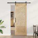 vidaXL Schuifdeur Handmatig Bruin 78 x 211 cm Massief, Doe-het-zelf en Bouw, Deuren en Vliegenramen, Verzenden, Nieuw