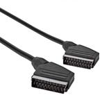 Scart kabel 21-pins - 5 meter - Zwart, Audio, Tv en Foto, Nieuw