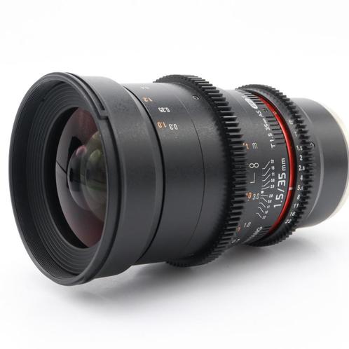 Samyang 35mm T1.5 VDSLR AS UMC II Sony FE occasion, Audio, Tv en Foto, Foto | Lenzen en Objectieven, Zo goed als nieuw, Verzenden