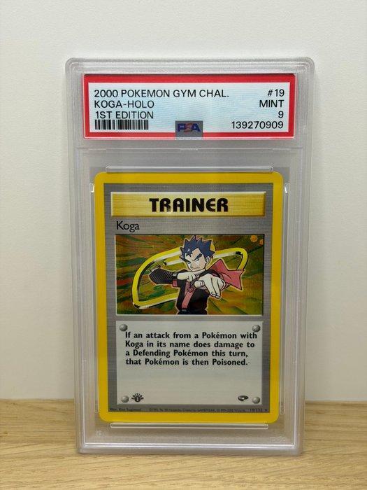Pokémon - 1 Graded card - Koga #19 First edition, Foil - PSA, Hobby en Vrije tijd, Verzamelkaartspellen | Pokémon