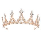 Rose Gouden Tiara Metaal, Hobby en Vrije tijd, Feestartikelen, Verzenden, Nieuw