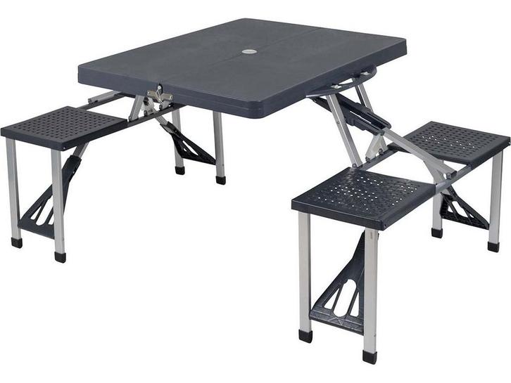 Bo-Camp - Picknicktafel Basic - Stevig en Inklapbaar - Voor, Caravans en Kamperen, Kampeermeubelen, Zo goed als nieuw, Verzenden