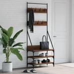 vidaXL Kledingrek met schoenenrek 72x34x184 cm bruin, Huis en Inrichting, Verzenden, Nieuw