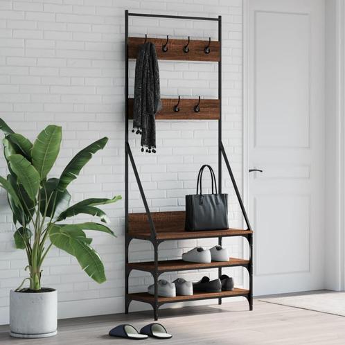 vidaXL Kledingrek met schoenenrek 72x34x184 cm bruin, Huis en Inrichting, Kasten | Kleerkasten, Nieuw, Verzenden