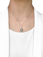 Hanger - 18 karaat Witgoud - 0.40ct. tw. Parel - Diamant, Handtassen en Accessoires