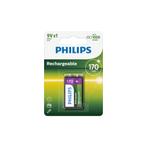Philips MultiLife 9V HR22 / 6HR61 170mAh plaadbare batterij, Verzenden, Nieuw