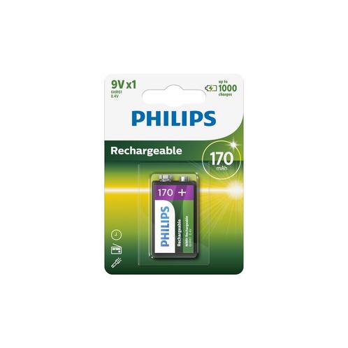 Philips MultiLife 9V HR22 / 6HR61 170mAh plaadbare batterij, Audio, Tv en Foto, Accu's en Batterijen, Nieuw, Verzenden