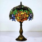 Tafellamp - Tiffany-stijl lamp in roze - Glas-in-lood, Antiek en Kunst