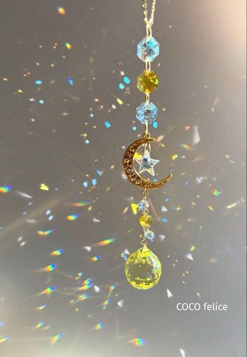 Swarovski, Preciosa - Figurine - Swarovski moon and star, Antiek en Kunst, Curiosa en Brocante