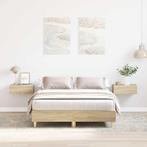 vidaXL Bedframe zonder matras 120x200cm spaanplaat sonoma, Huis en Inrichting, Slaapkamer | Bedden, Verzenden, Nieuw